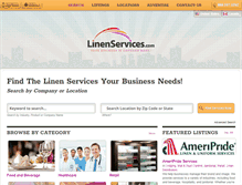 Tablet Screenshot of linenservices.com